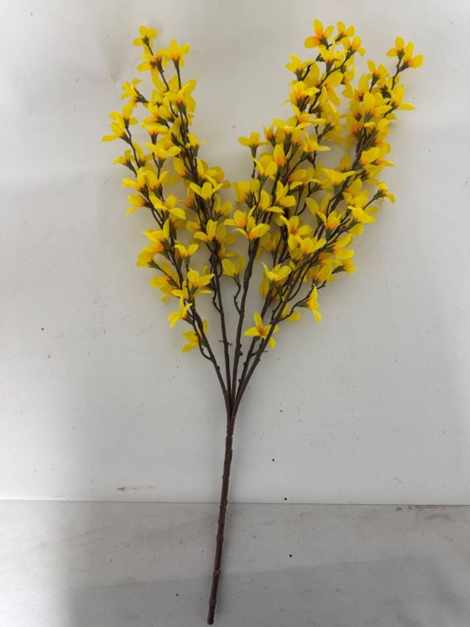 2PC 26" Artificial Forsythia Bush – Realistic Yellow Spring Flowers, Decorative Faux Floral Stem for Home, Office, and Event Arrangements